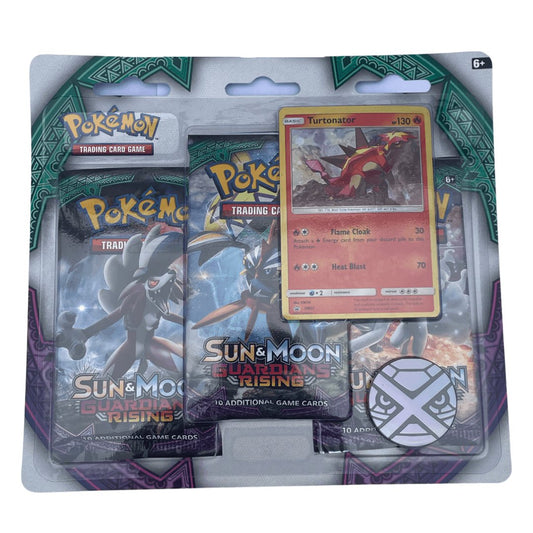 Pokémon Sonne und Mond 3 Pack Blister Guardians Rising Tortunator EN