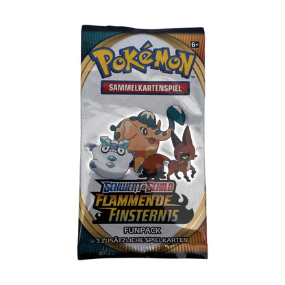 Pokémon Schwert& Schild - Flammende Finsternis - Funpack / Booster (3 Karten)