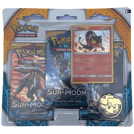 Pokémon Sonne und Mond 3 Pack Blister Litten EN