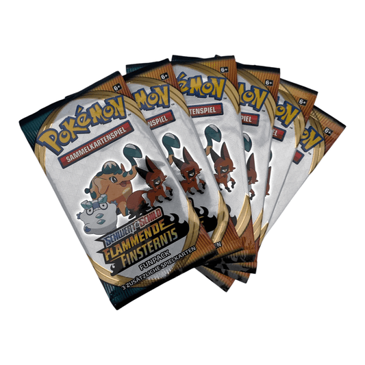 Pokémon Schwert& Schild - Flammende Finsternis - Funpack / Booster (3 Karten)